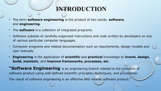 Software engineering ppt it will be useful for the people | PPTX