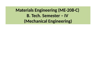 Comprehensive Overview of Materials Science and Engineering for ...
