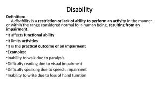 Inability Examples Comprehensive Introduction to Rehabilitation Engineering and Disability ...