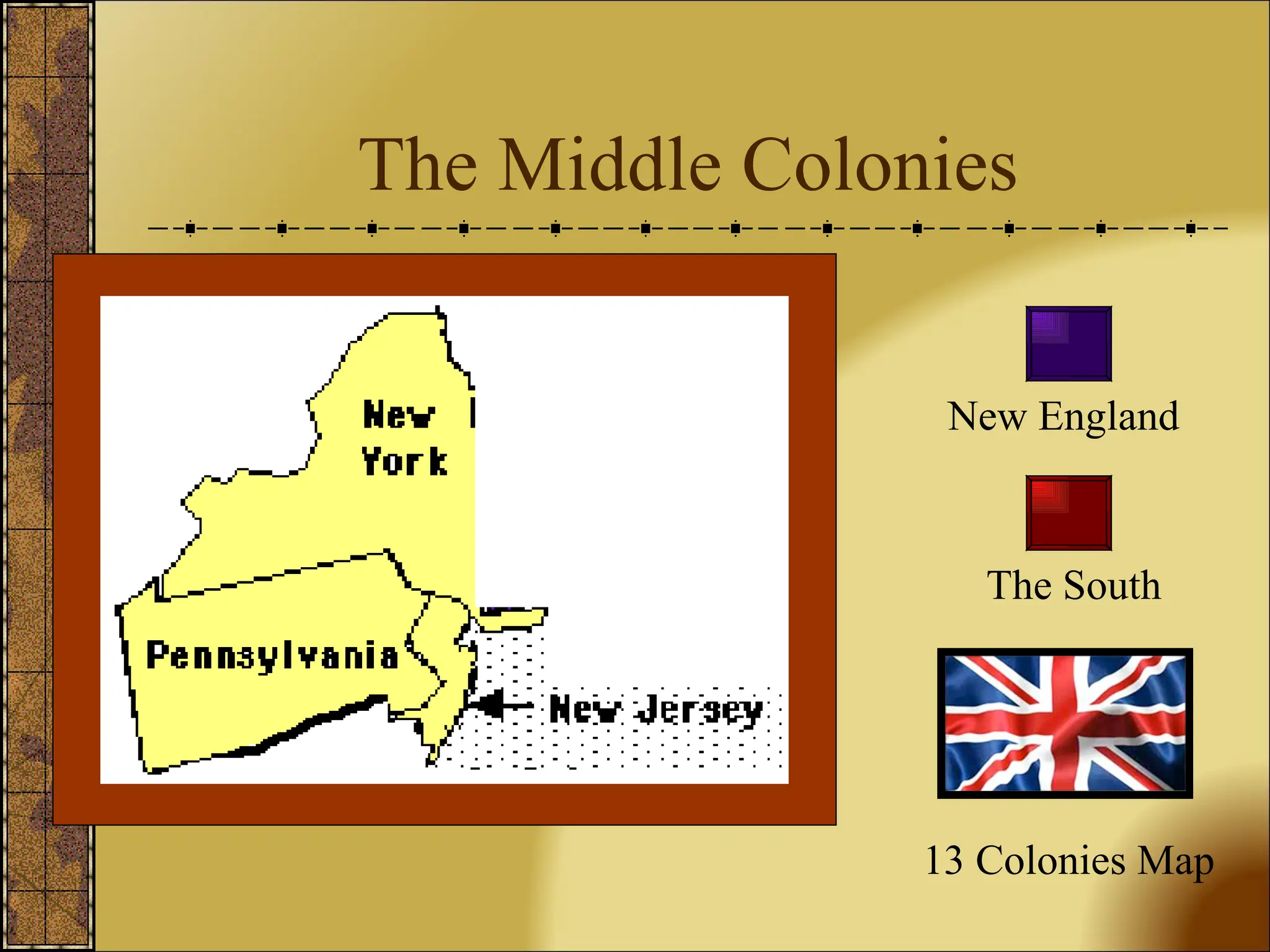 The Middle Colonies The South 13 Colonies Map New England 