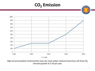 7
CO2 Emission
High annual escalation of demand for Coal, the most carbon-intensive fossil fuel, will drive CO2
emission growth at 5.7% per year.
 
