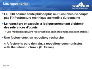 Les repositories Page     ,[object Object],[object Object],[object Object],[object Object],[object Object]