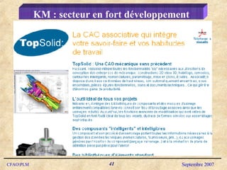 KM : secteur en fort développement 