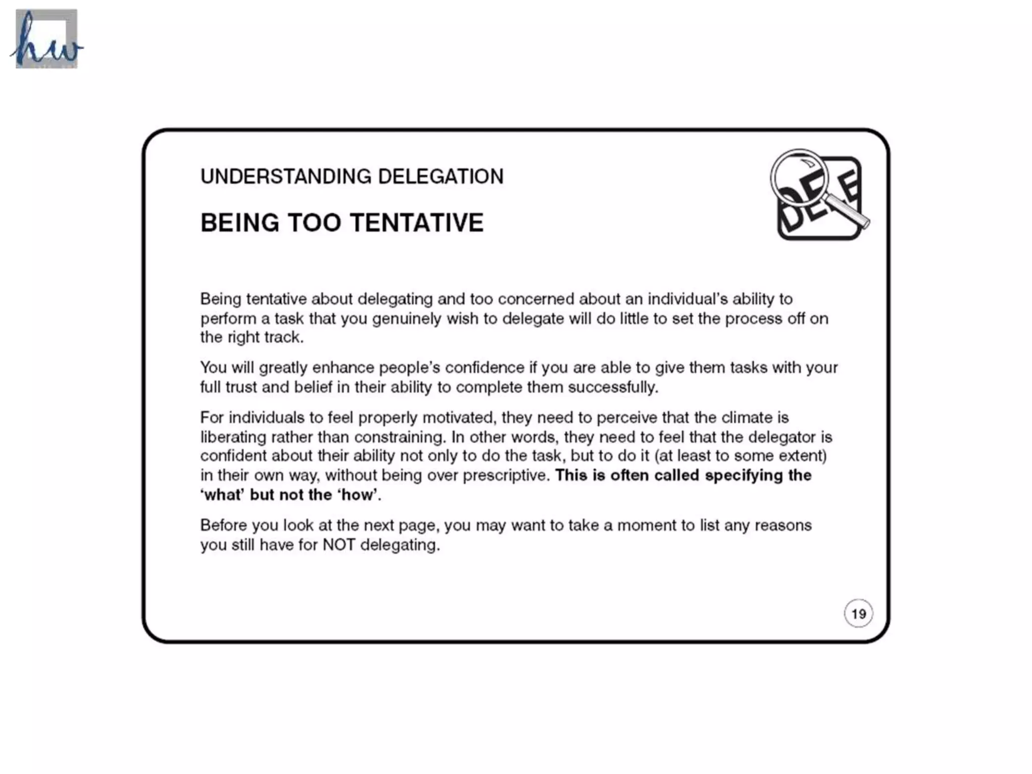 Introduction - Delegating Effectively