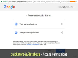 quickstart-js/database - Access Permissions 17 / 37
 