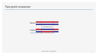 Two-point crossover
UITE221 SOFT COMPUTING 6
This Photo by Unknown Author is licensed under CC BY-SA
 