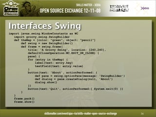 Introduction à Groovy - OpenSource eXchange 2008