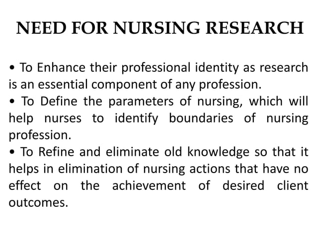 field of study nursing research