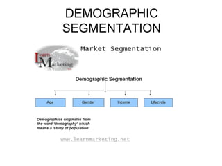 DEMOGRAPHIC
SEGMENTATION
 