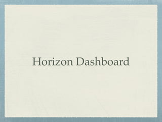 Horizon Dashboard
 