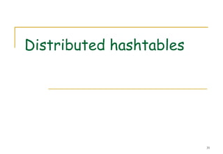 Distributed hashtables 
