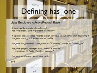 Introduction to Active Record at MySQL Conference 2007