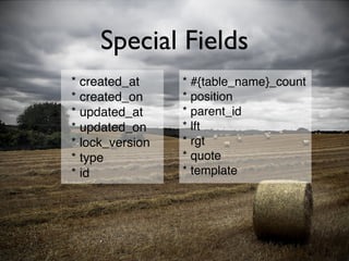 Introduction to Active Record at MySQL Conference 2007