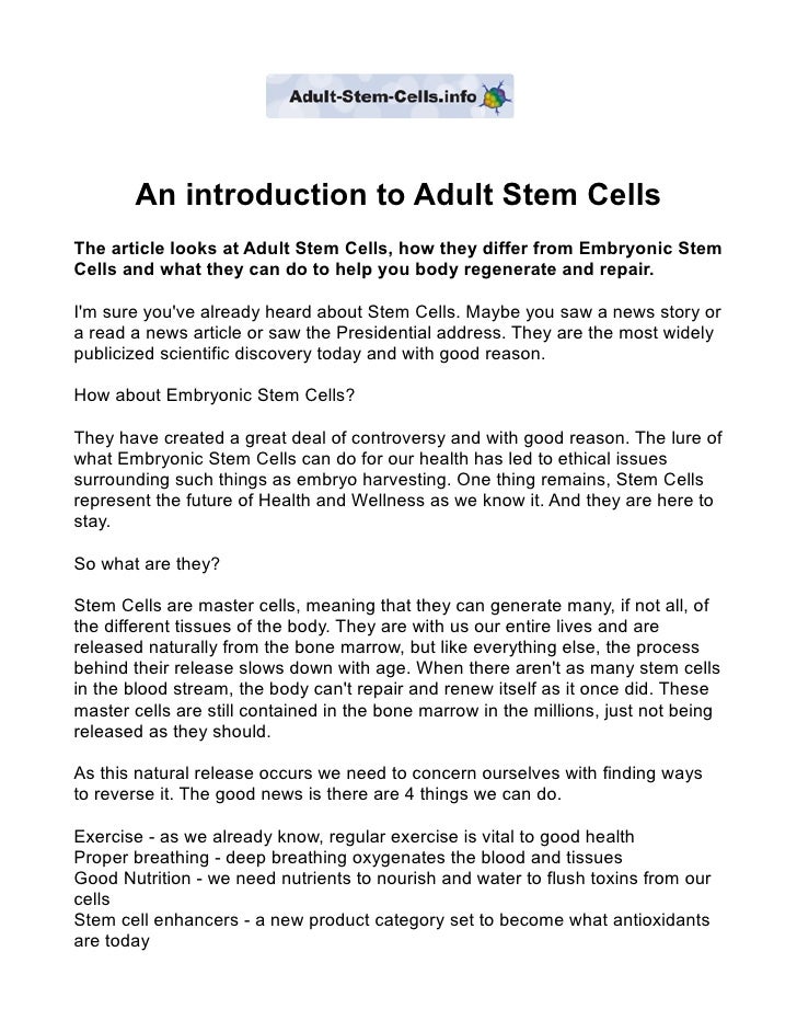Adult Stem Cell Article 75