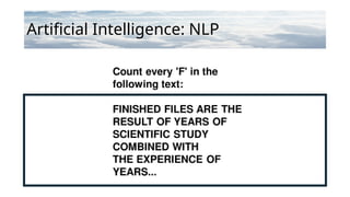 Artificial Intelligence: NLP
 