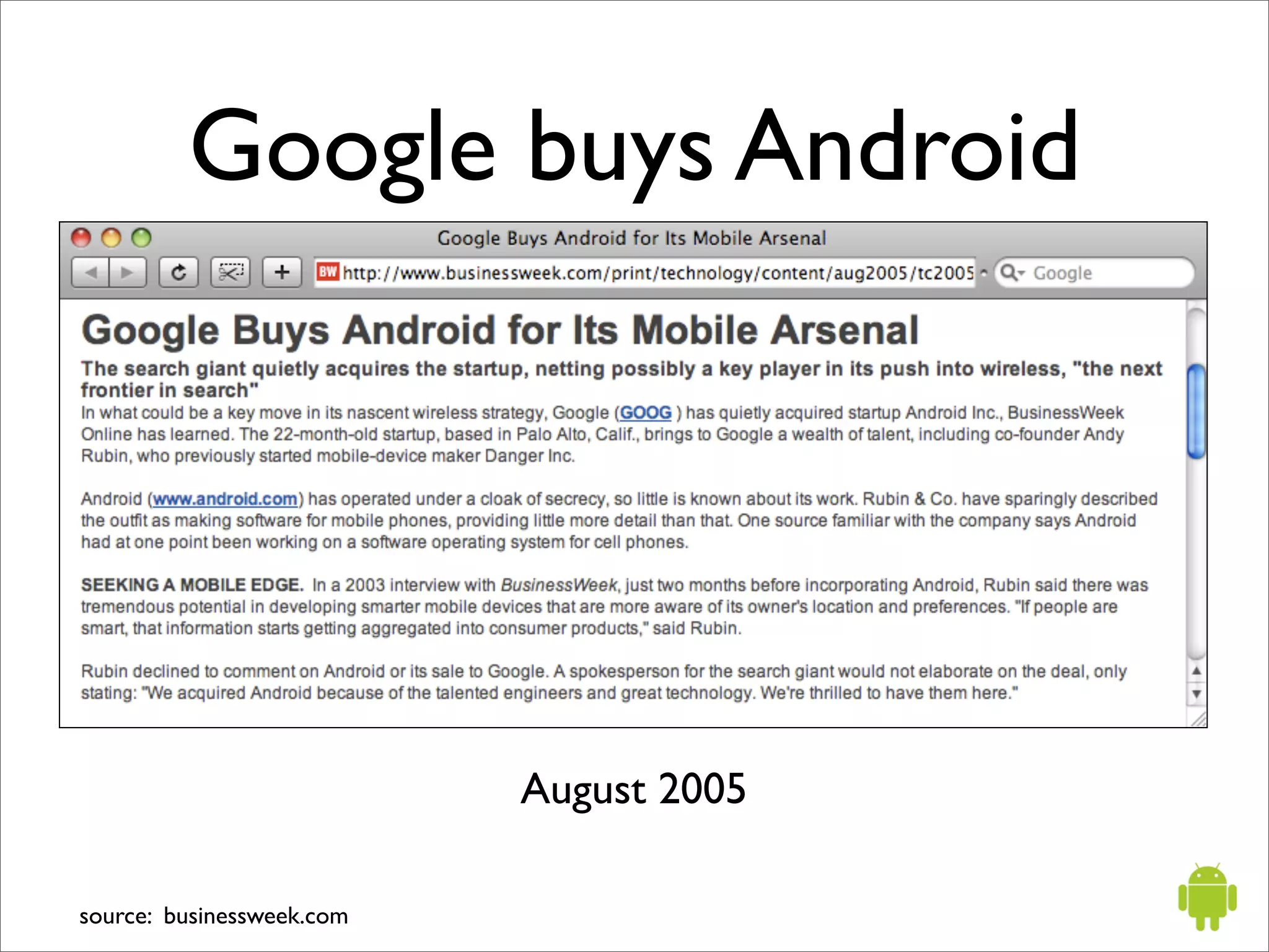 Introduction to Android - Mobile Portland