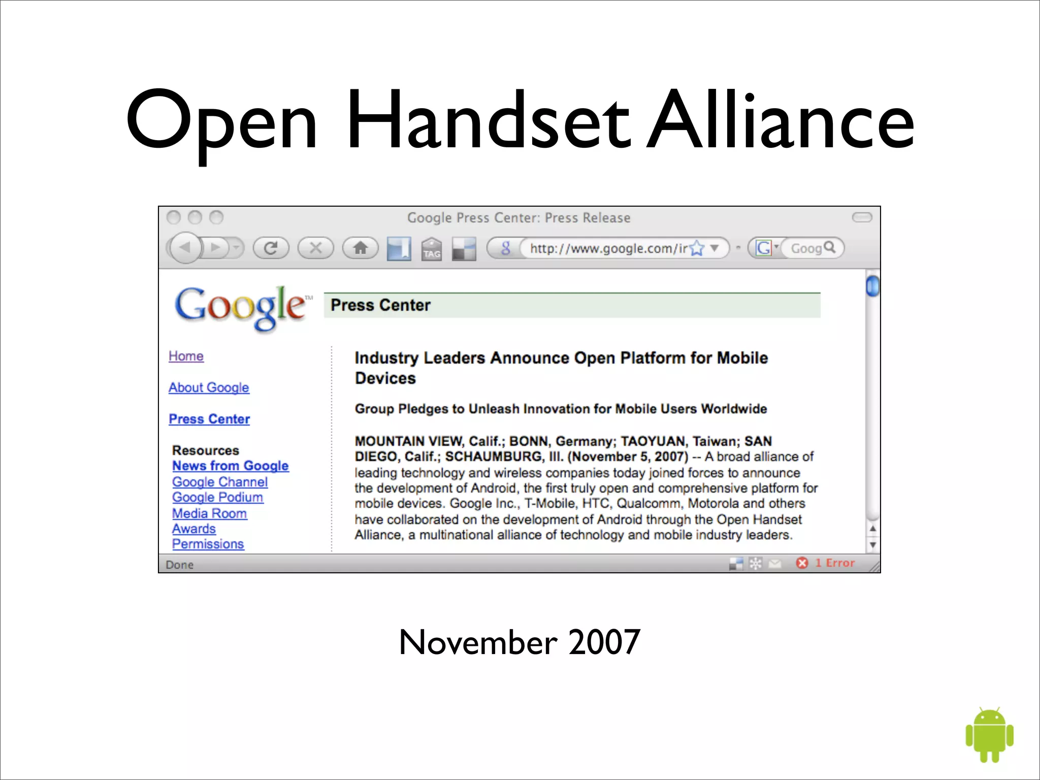 Introduction to Android - Mobile Portland