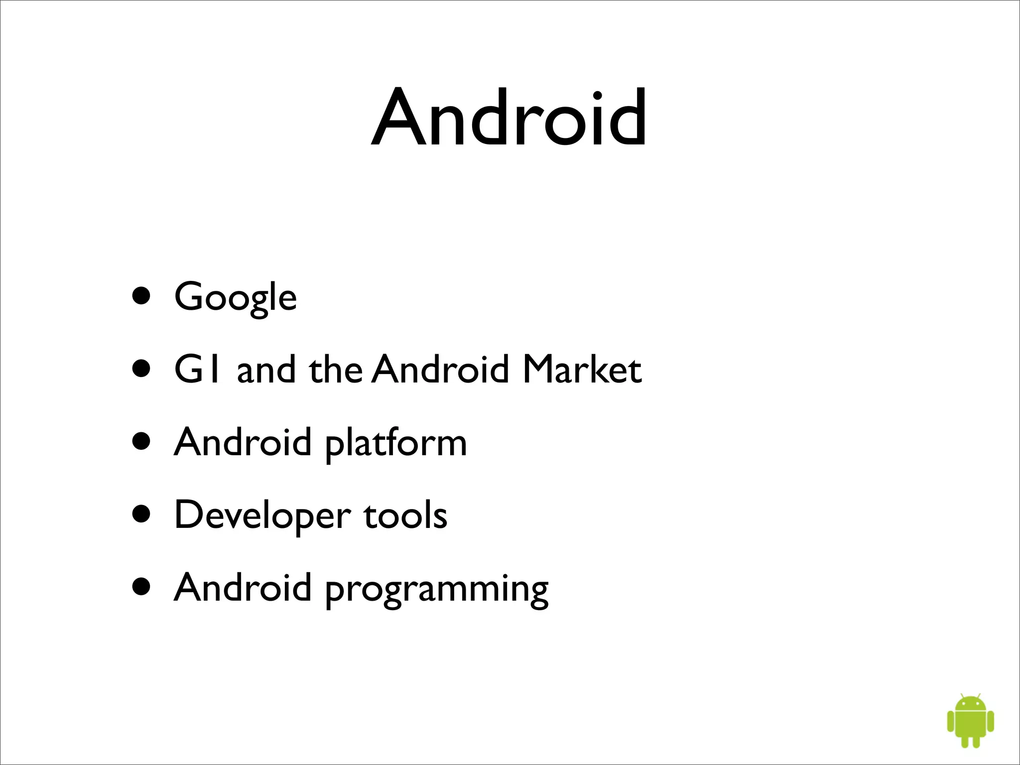 Introduction to Android - Mobile Portland