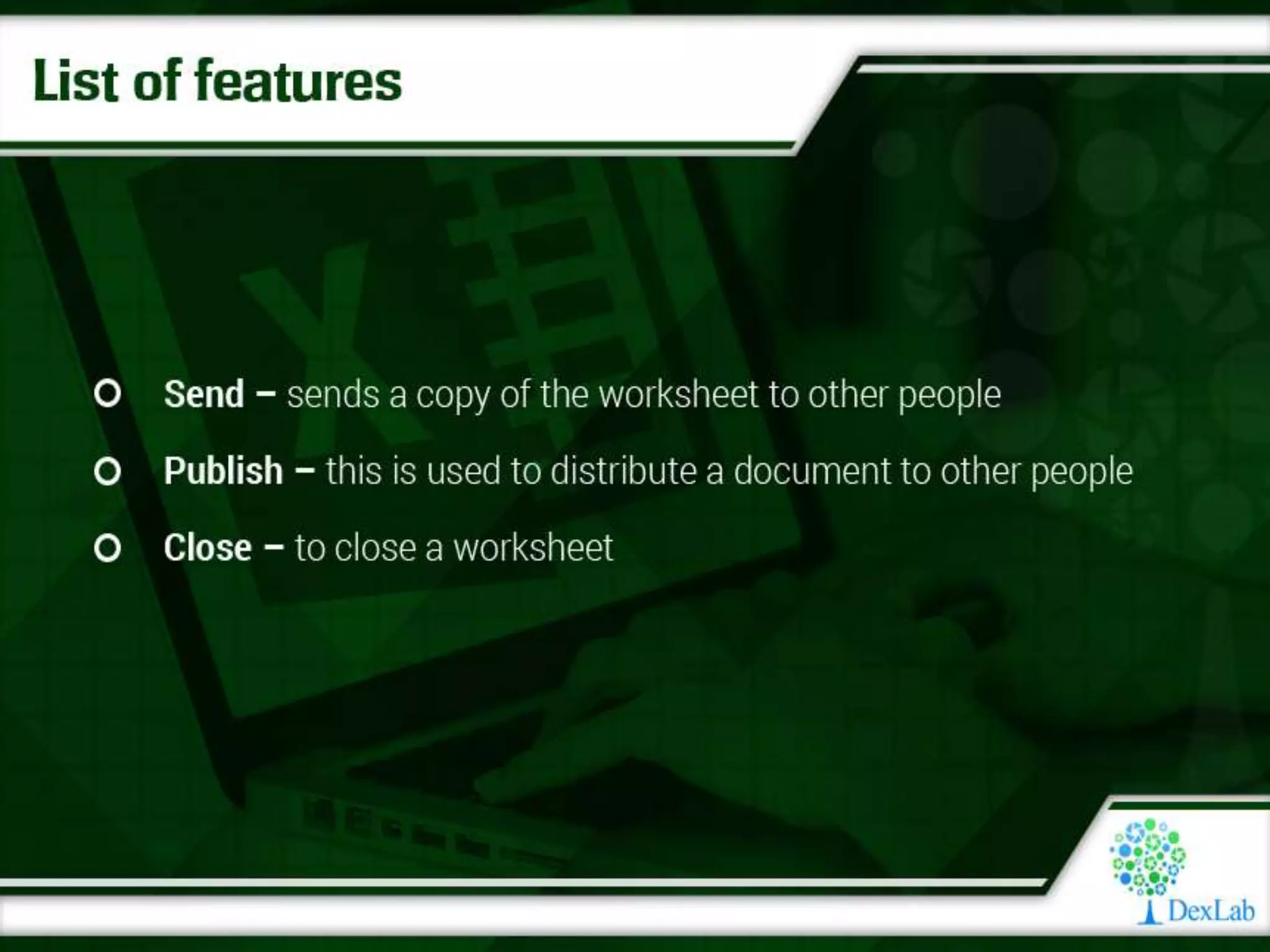 Dexlab Analytics - The Rudiments of MS Excel