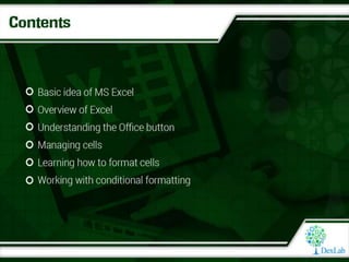 Dexlab Analytics - The Rudiments of MS Excel