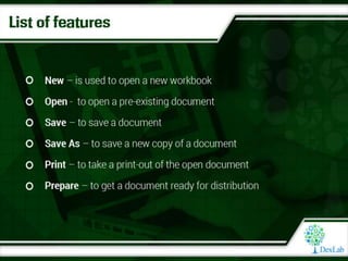 Dexlab Analytics - The Rudiments of MS Excel