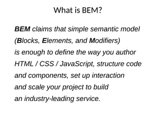 Bem Panel Code Cdf BEM it! Introduction to BEM | PDF