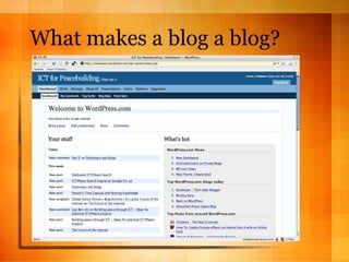 What makes a blog a blog? 