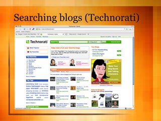 Searching blogs (Technorati) 