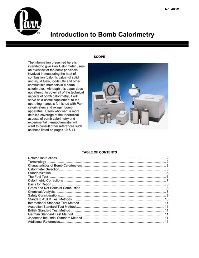 BOMB CALORIMETER PDF