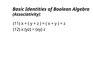 Introduction to Boolean Algebra class XI CBSE.ppt