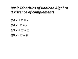 Introduction to Boolean Algebra class XI CBSE.ppt