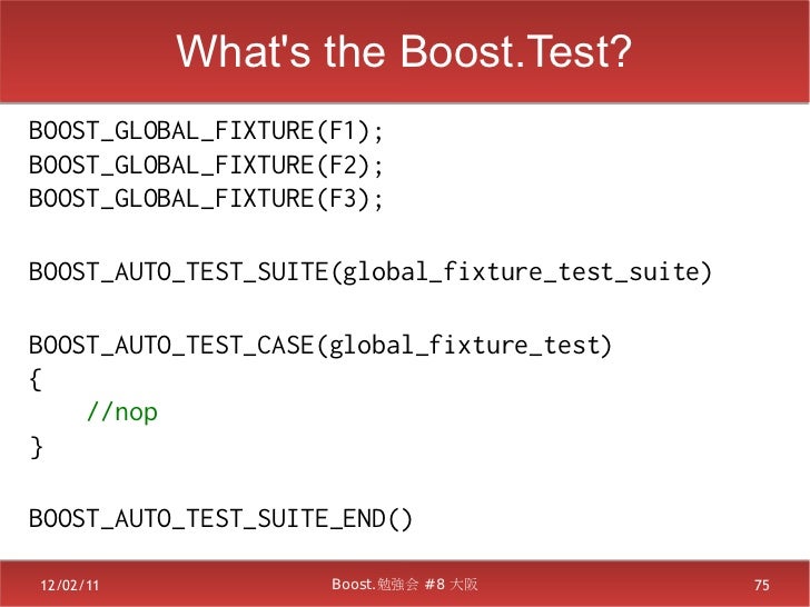Introduction to boost test