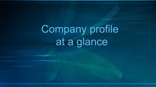 Company profile
at a glance
 