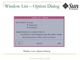 Window List – Option Dialog © Mustafa Golam,2007 