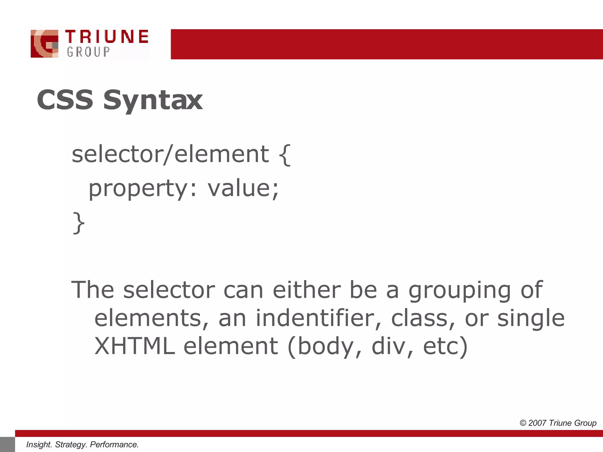 Introduction to Cascading Style Sheets (CSS) | PPT | Web Design and ...