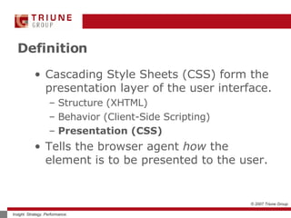 Introduction to Cascading Style Sheets (CSS) | PPT | Web Design and ...