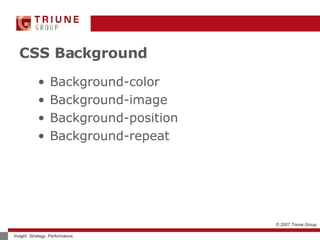 CSS Background Background-color Background-image Background-position Background-repeat 