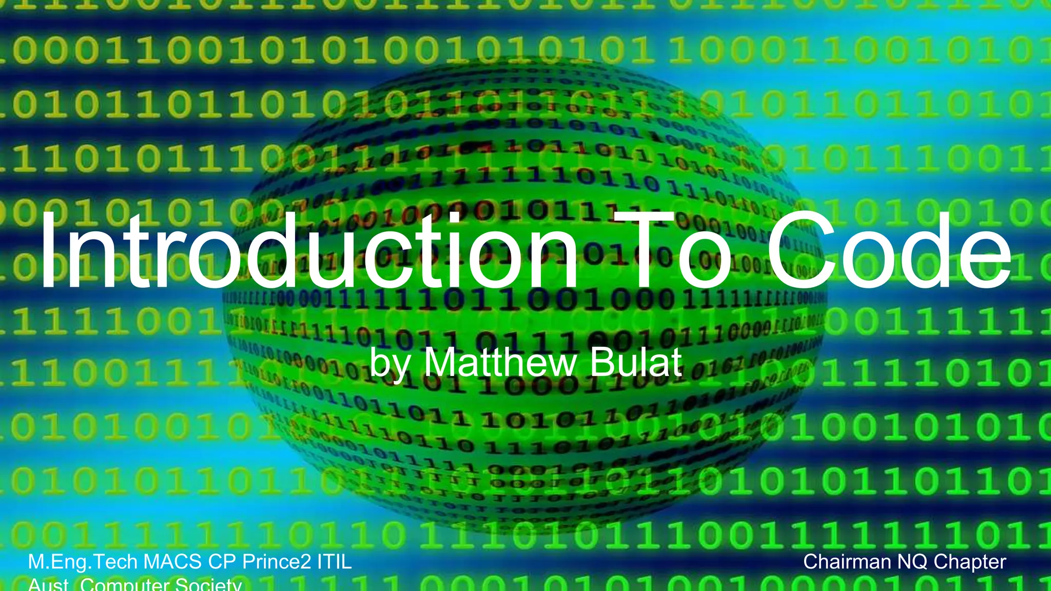 Introduction to code | PPT