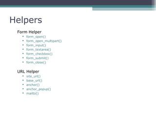 Introduction To CodeIgniter | PDF | Web Development | Internet