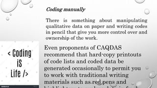 Introduction to Coding: Its Application in Qualitative Research | PPTX