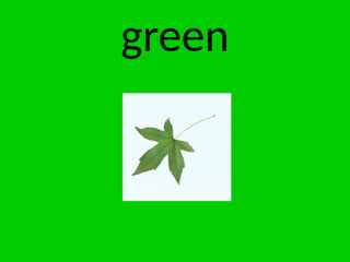 Introduction Green Color Image introduction-to-colors-powerpoint-picture-dictionaries_33867.pptx