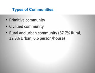 Types of Communities
 