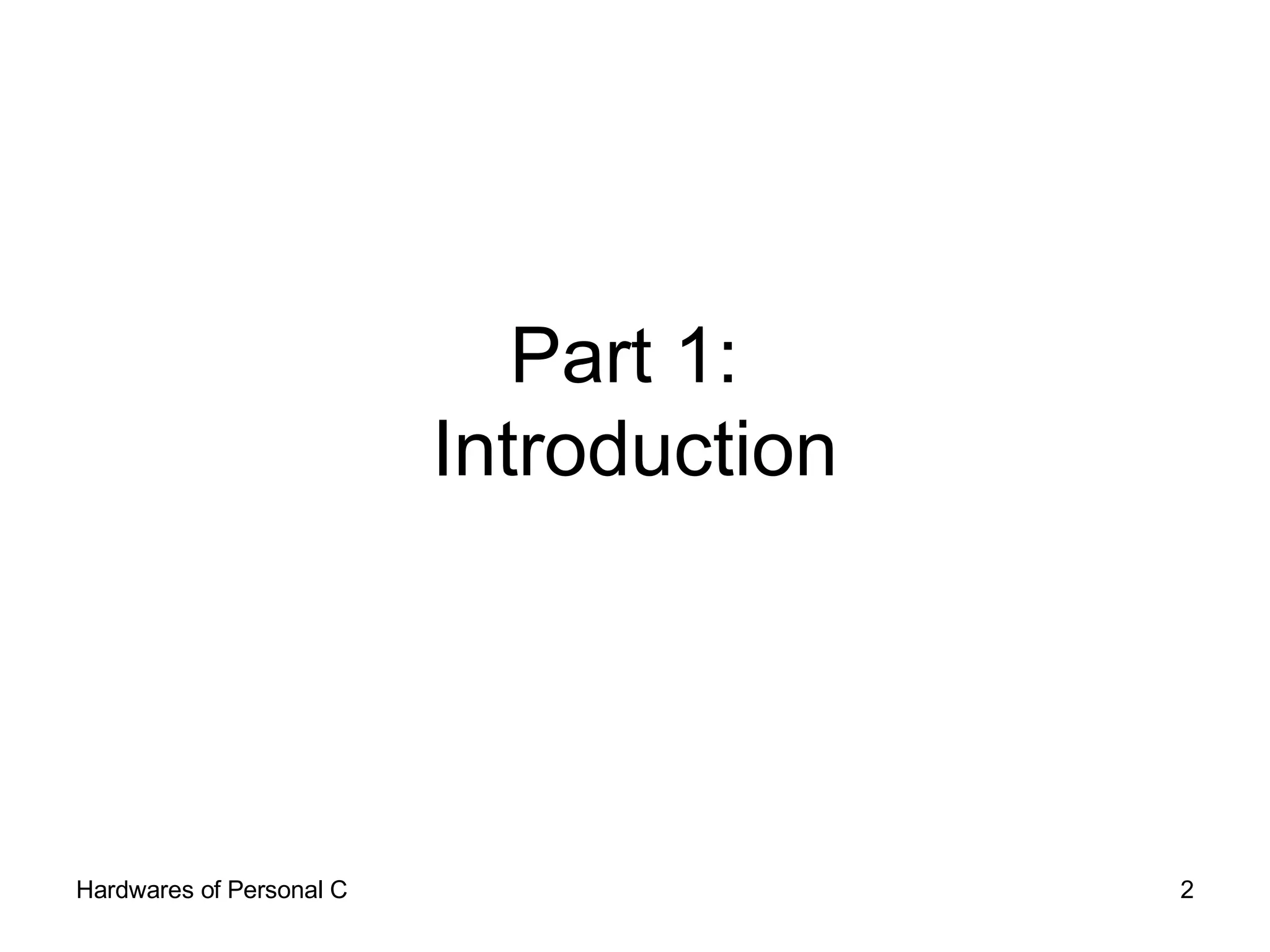 Introduction to computer hardware | PPT