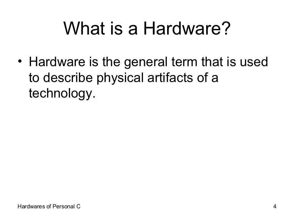 Introduction to computer hardware