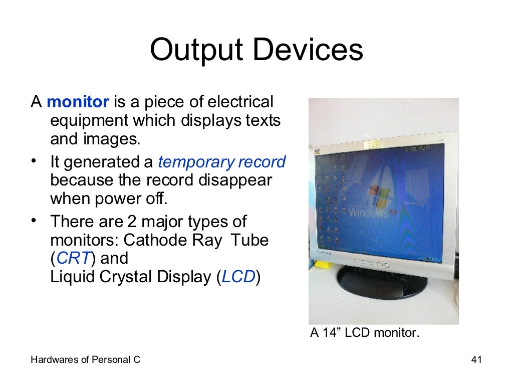 Output Devices For Computer Monitors at Gregory Boudreau blog
