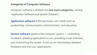 Comprehensive Overview of Computer Software: Types, Functions, and ...