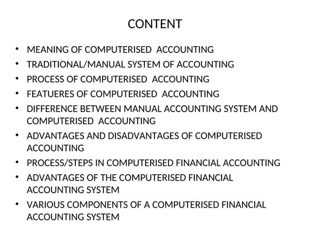 introduction to computerized accountingI | PPT