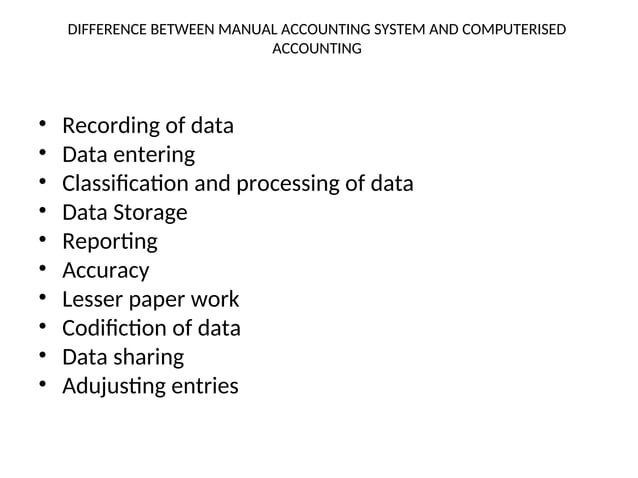 introduction to computerized accountingI | PPT