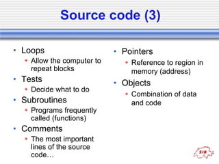 Source Loop Examples Introduction to computers | PPTX