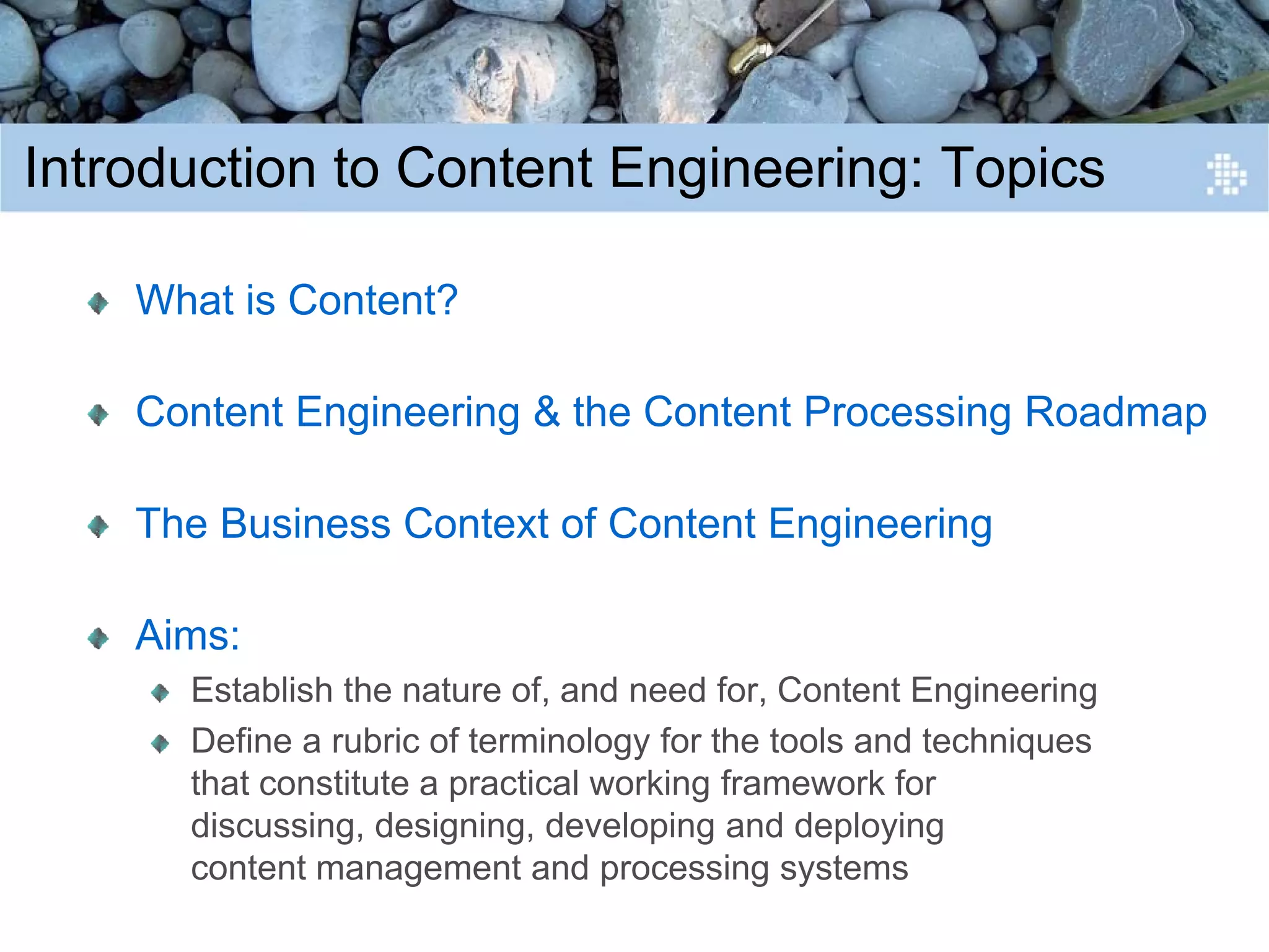Introduction to Content Engineering